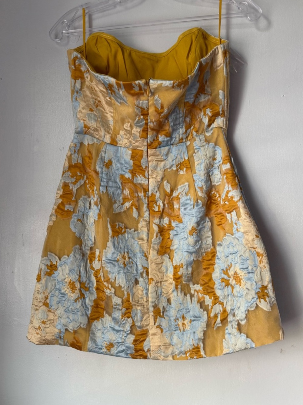 Showpo USA Size 6 Mini Yellow & Light Blue Dress - Picture 5 of 11